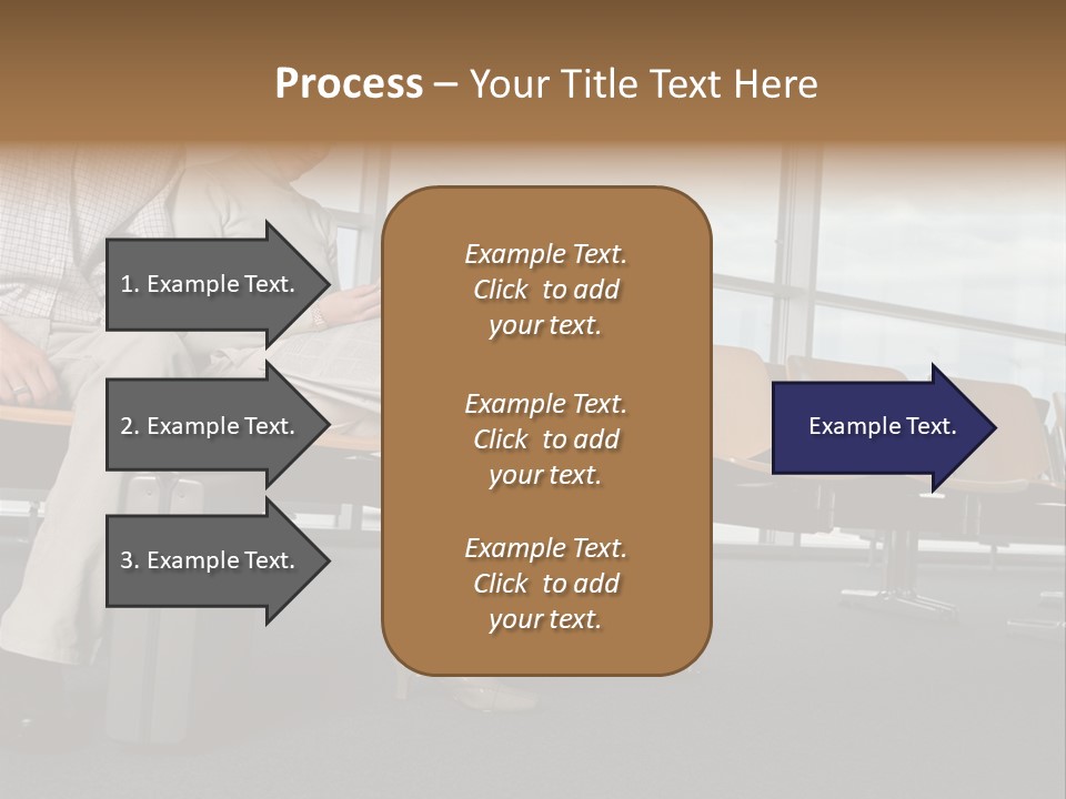 Two Colleagues In A Departure Lounge PowerPoint Template