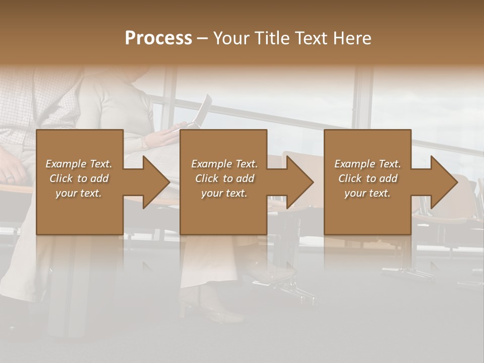 Two Colleagues In A Departure Lounge PowerPoint Template
