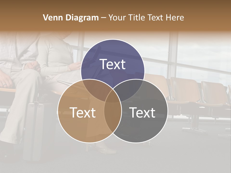 Two Colleagues In A Departure Lounge PowerPoint Template