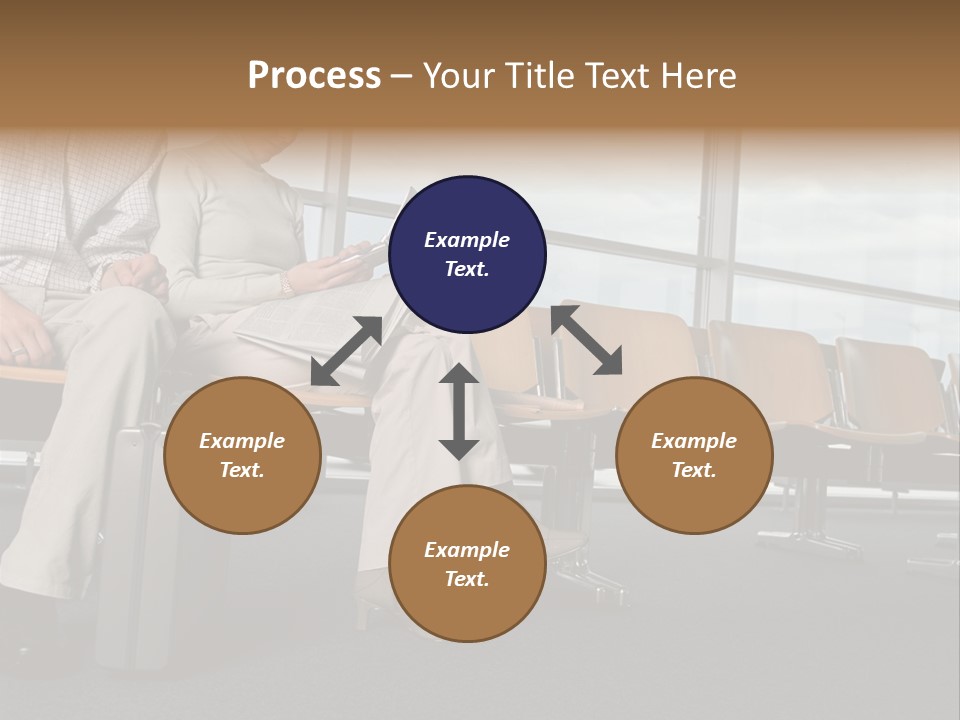 Two Colleagues In A Departure Lounge PowerPoint Template