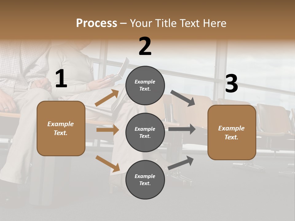 Two Colleagues In A Departure Lounge PowerPoint Template