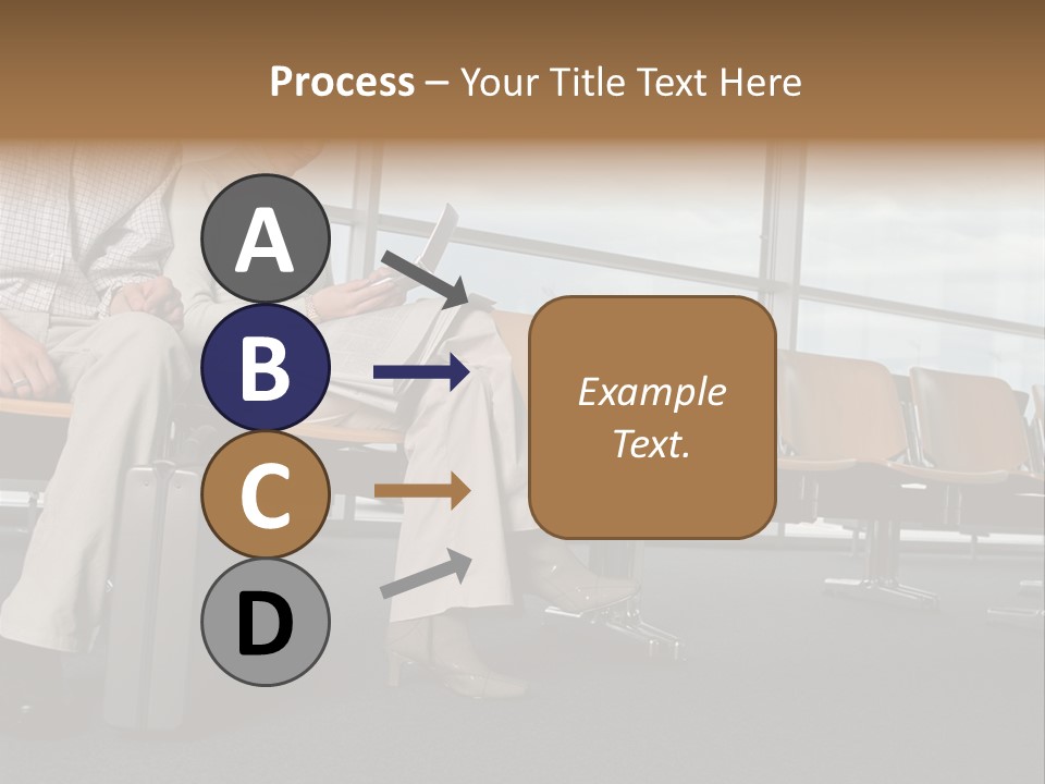 Two Colleagues In A Departure Lounge PowerPoint Template