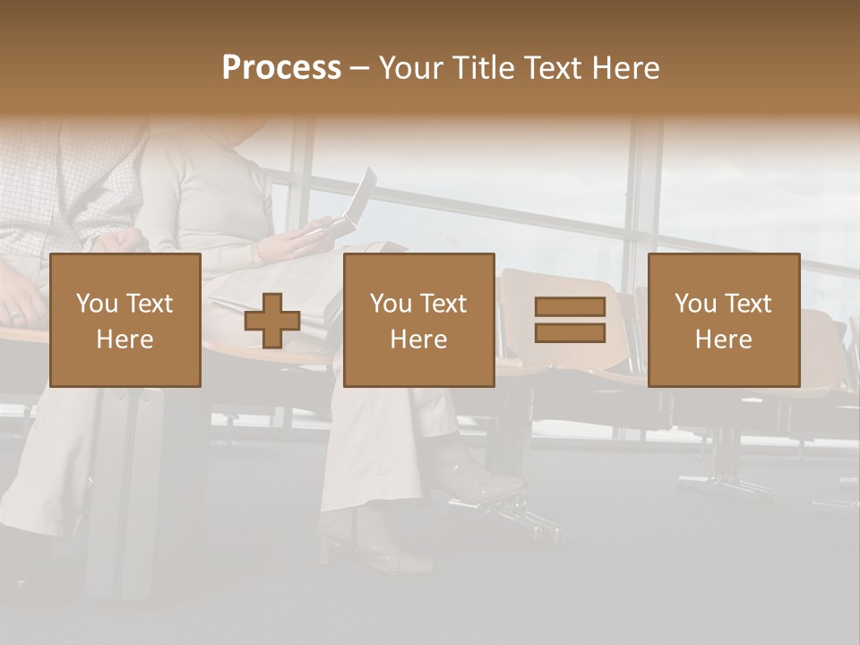 Two Colleagues In A Departure Lounge PowerPoint Template