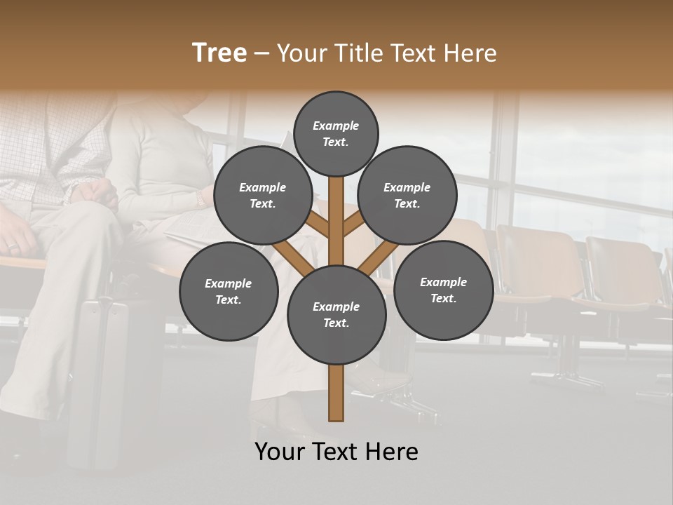 Two Colleagues In A Departure Lounge PowerPoint Template