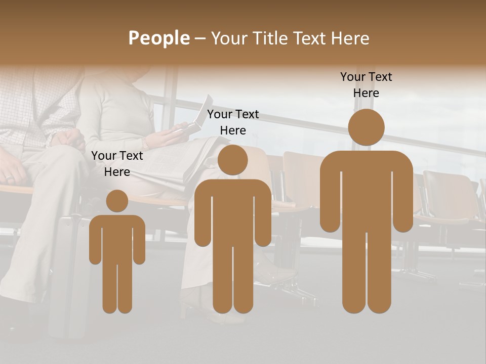 Two Colleagues In A Departure Lounge PowerPoint Template