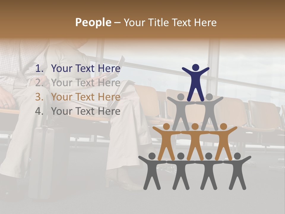 Two Colleagues In A Departure Lounge PowerPoint Template