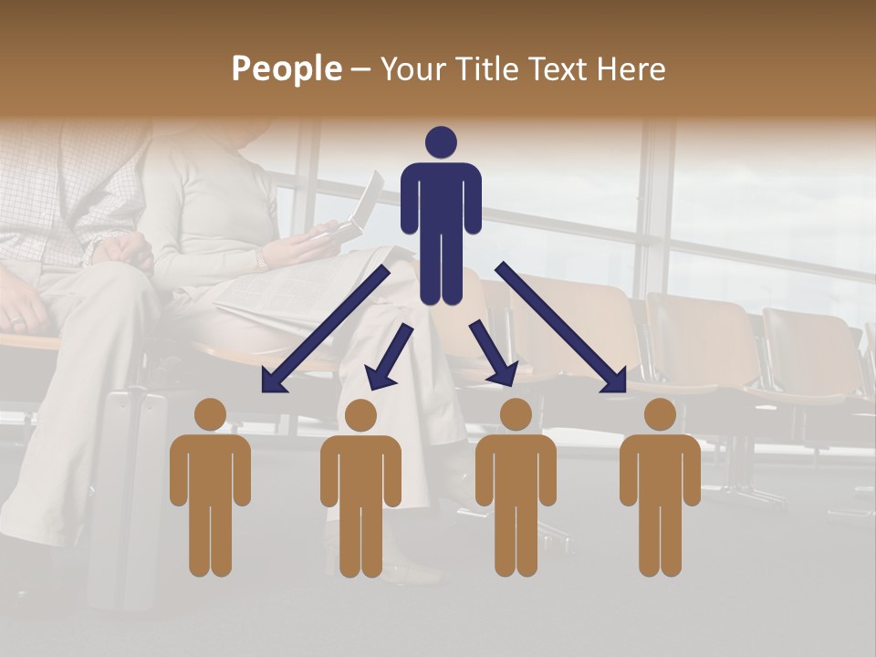 Two Colleagues In A Departure Lounge PowerPoint Template