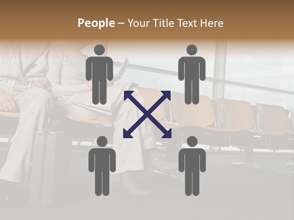 Two Colleagues In A Departure Lounge PowerPoint Template