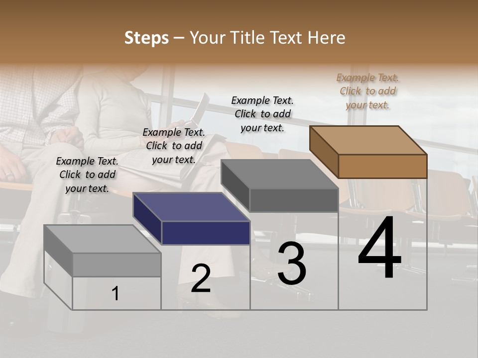 Two Colleagues In A Departure Lounge PowerPoint Template