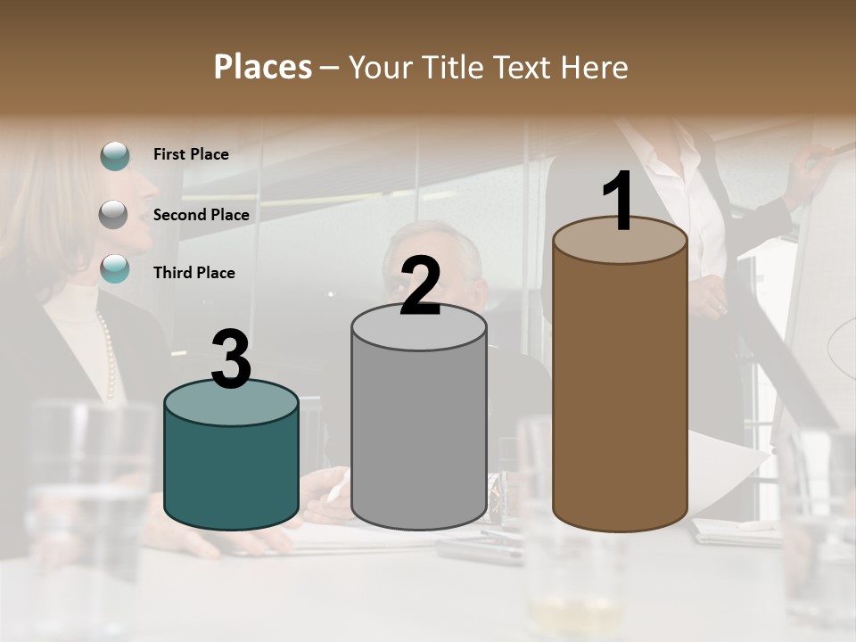 Businesswoman Giving Presentation PowerPoint Template