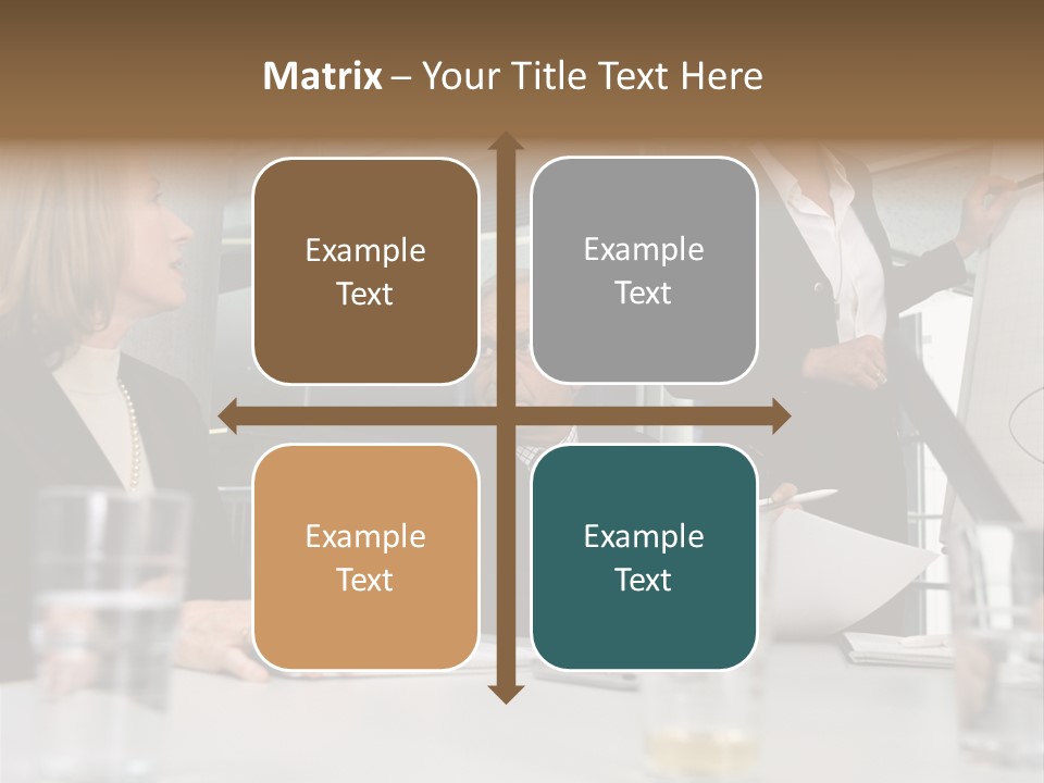 Businesswoman Giving Presentation PowerPoint Template