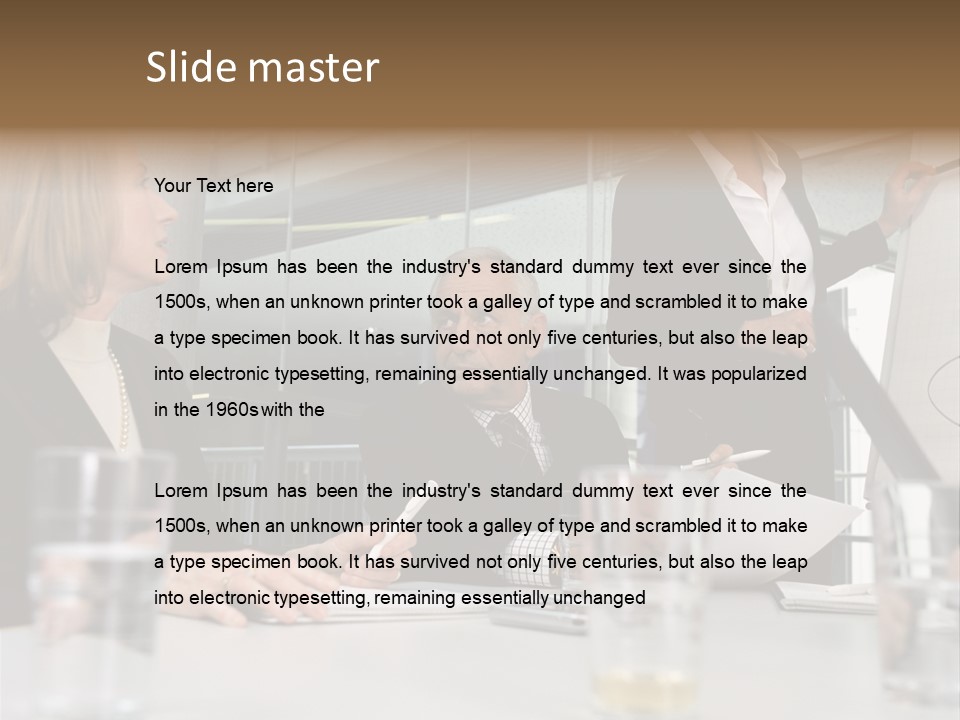 Businesswoman Giving Presentation PowerPoint Template