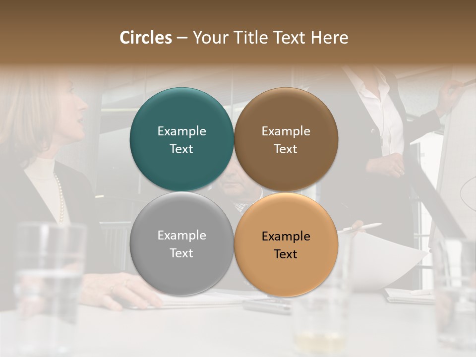 Businesswoman Giving Presentation PowerPoint Template