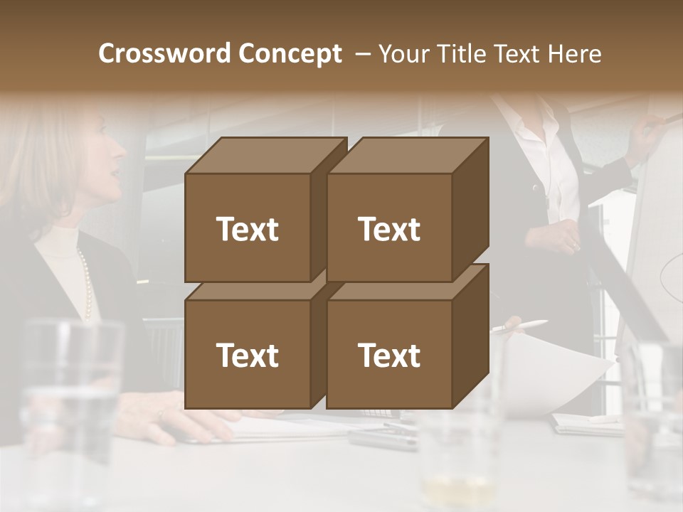 Businesswoman Giving Presentation PowerPoint Template