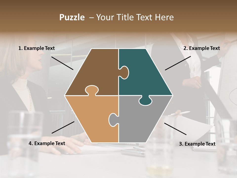 Businesswoman Giving Presentation PowerPoint Template