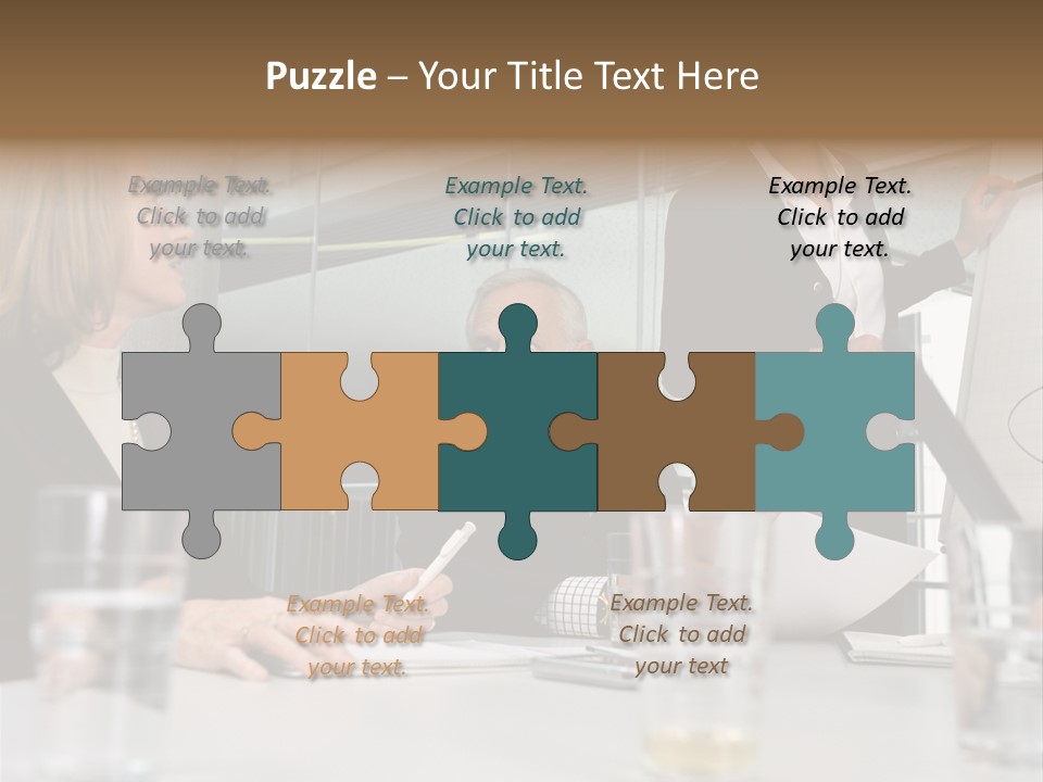 Businesswoman Giving Presentation PowerPoint Template