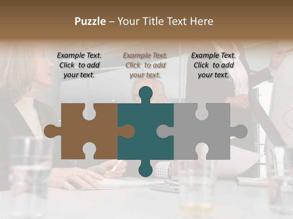 Businesswoman Giving Presentation PowerPoint Template