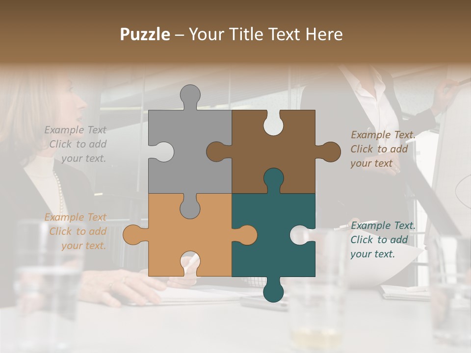 Businesswoman Giving Presentation PowerPoint Template