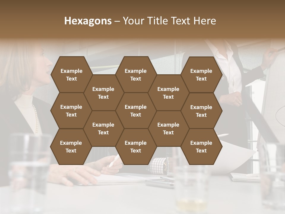 Businesswoman Giving Presentation PowerPoint Template