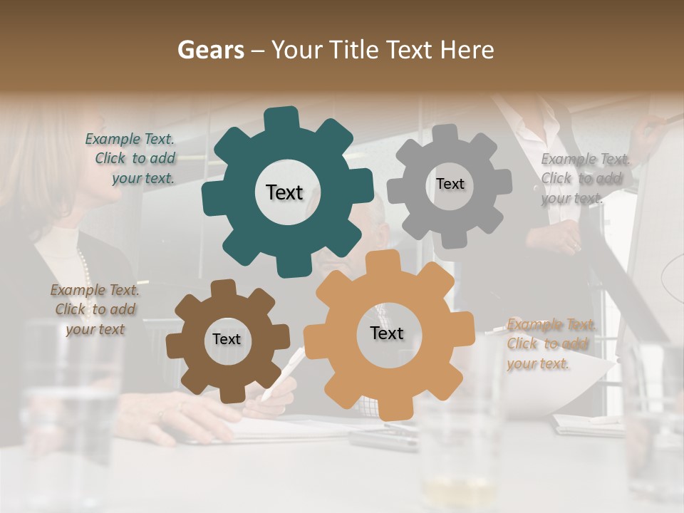 Businesswoman Giving Presentation PowerPoint Template