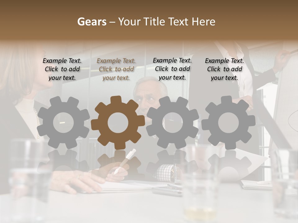 Businesswoman Giving Presentation PowerPoint Template