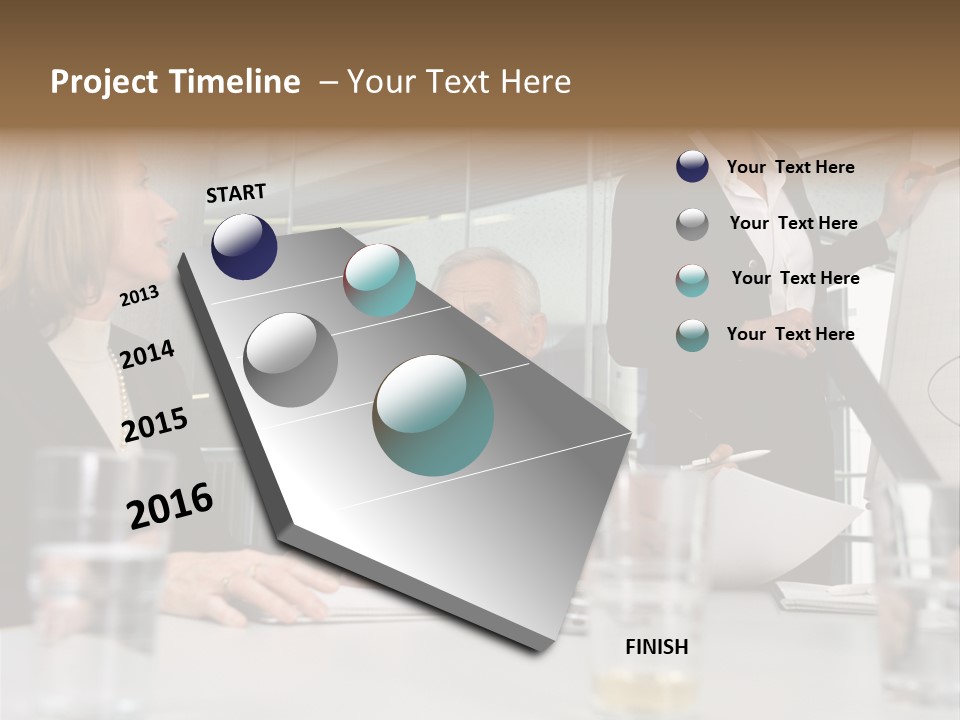 Businesswoman Giving Presentation PowerPoint Template