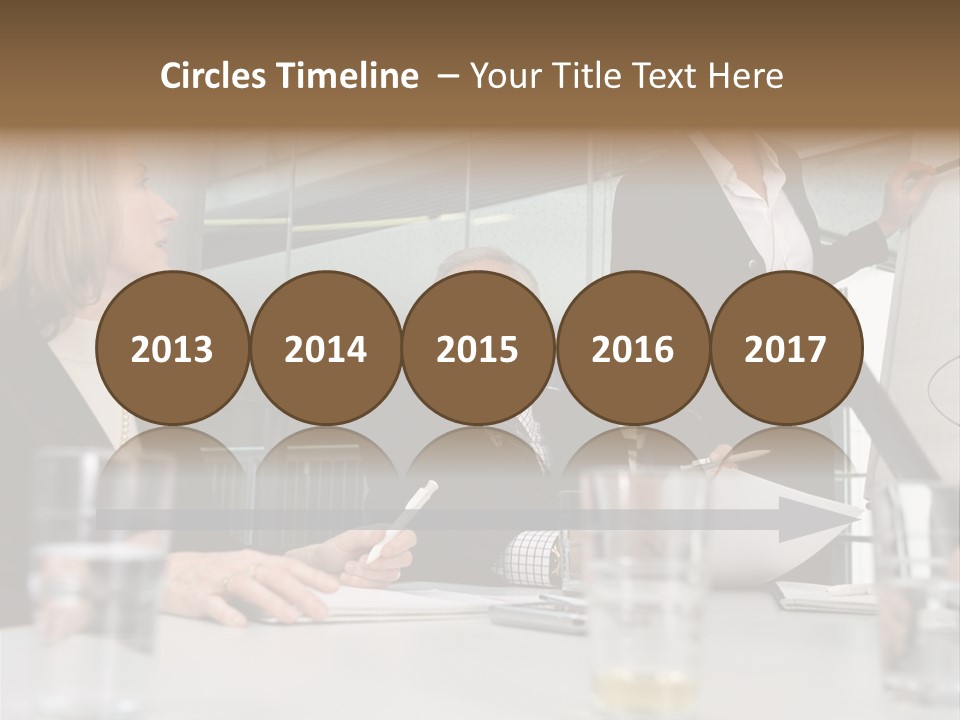 Businesswoman Giving Presentation PowerPoint Template