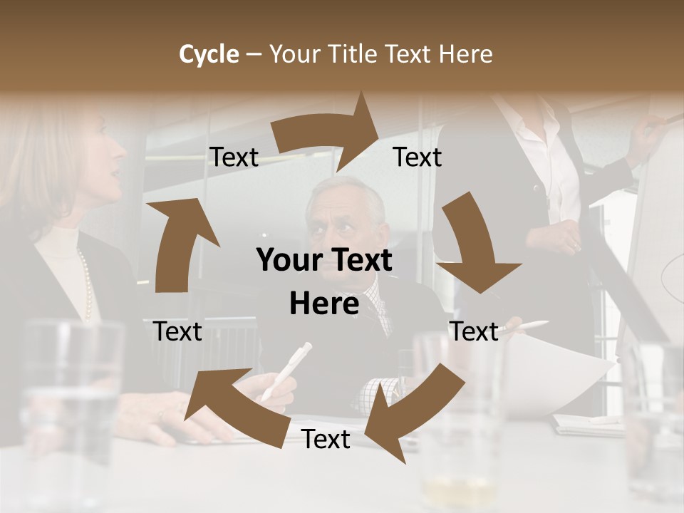 Businesswoman Giving Presentation PowerPoint Template