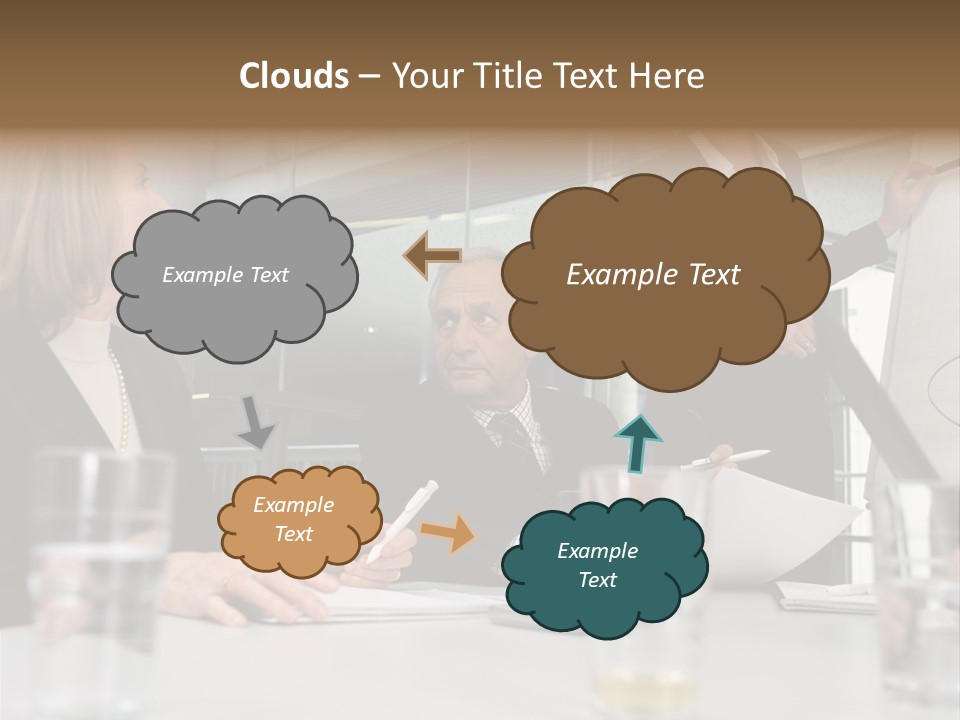 Businesswoman Giving Presentation PowerPoint Template