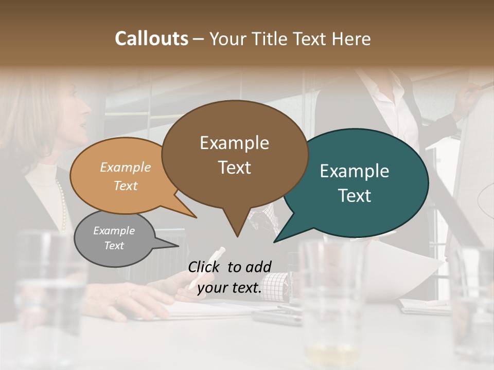 Businesswoman Giving Presentation PowerPoint Template