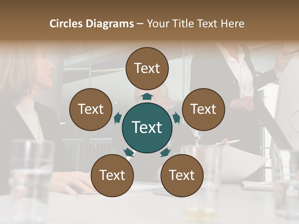 Businesswoman Giving Presentation PowerPoint Template