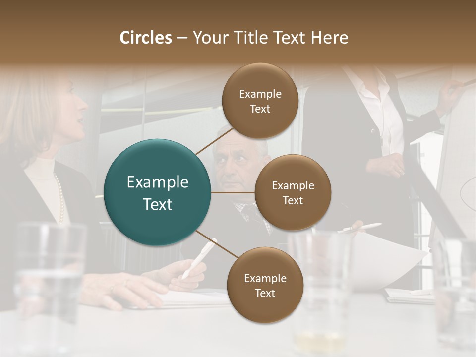 Businesswoman Giving Presentation PowerPoint Template