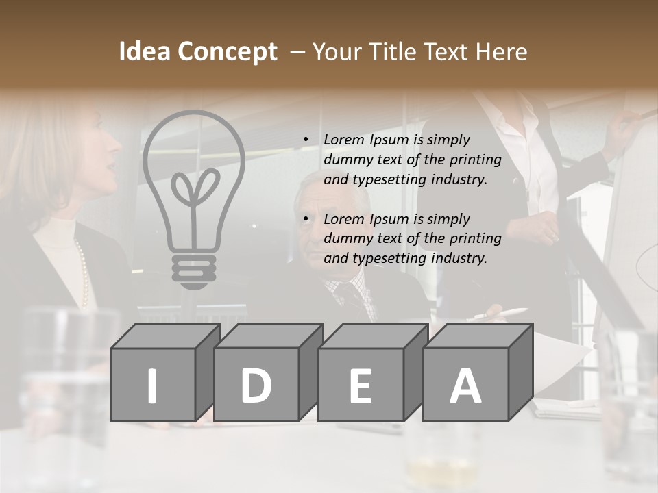 Businesswoman Giving Presentation PowerPoint Template