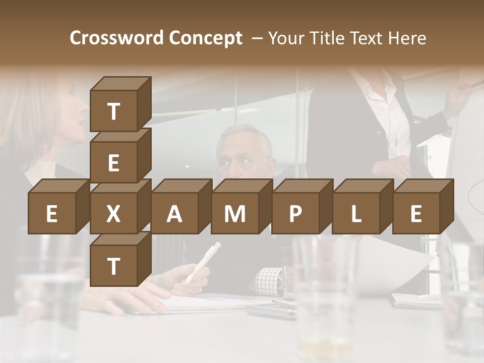 Businesswoman Giving Presentation PowerPoint Template