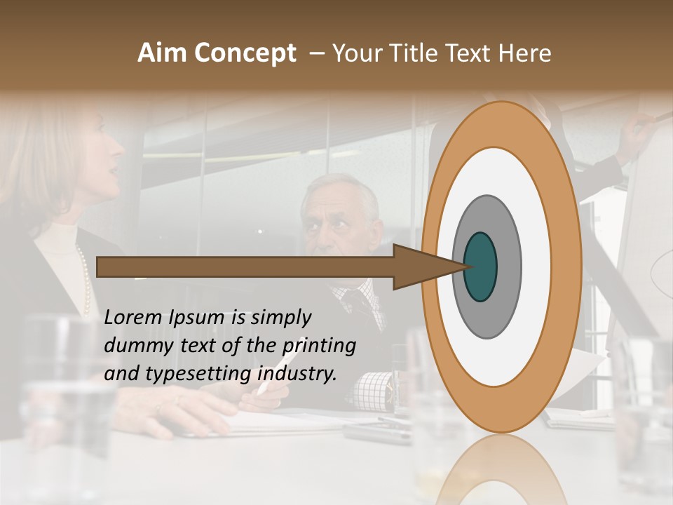 Businesswoman Giving Presentation PowerPoint Template