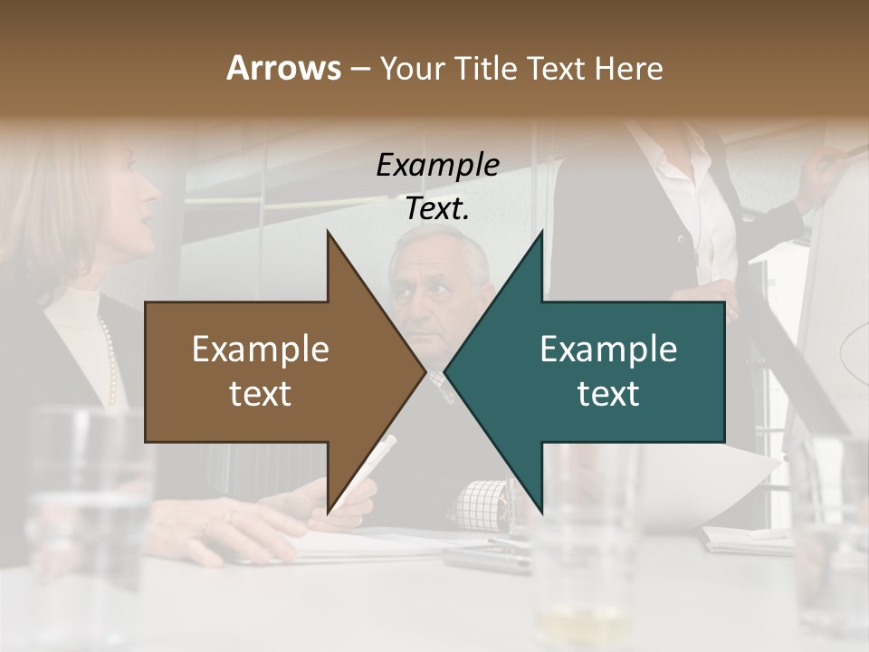 Businesswoman Giving Presentation PowerPoint Template