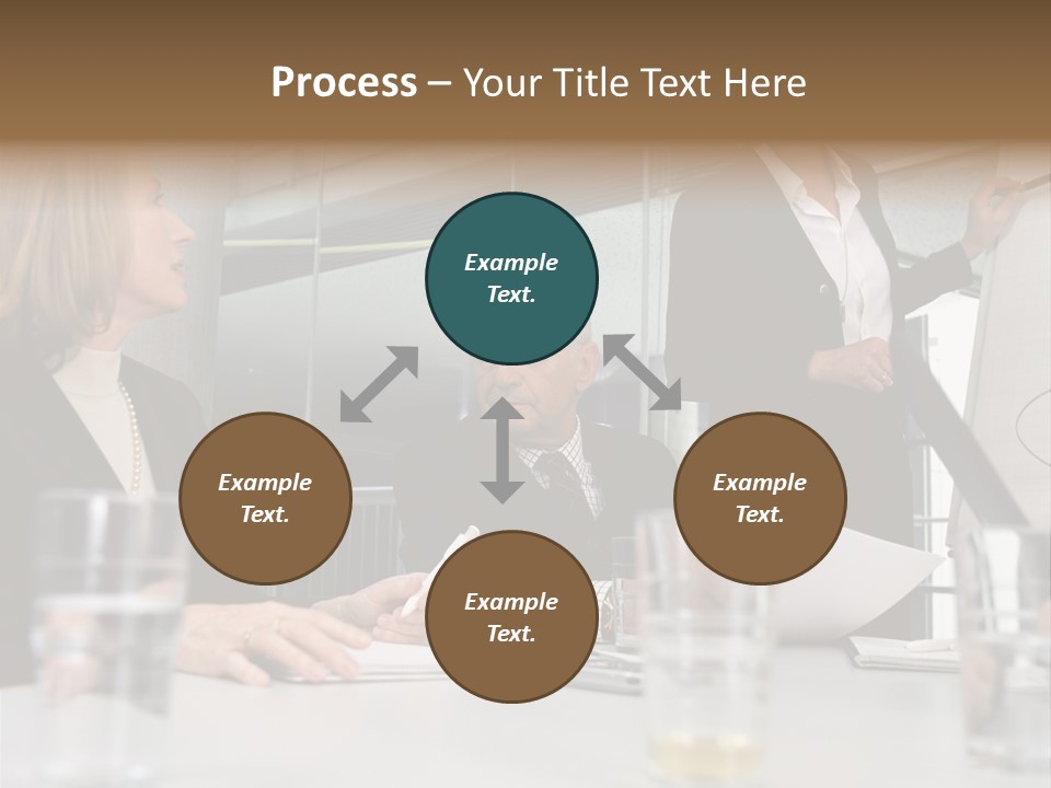 Businesswoman Giving Presentation PowerPoint Template