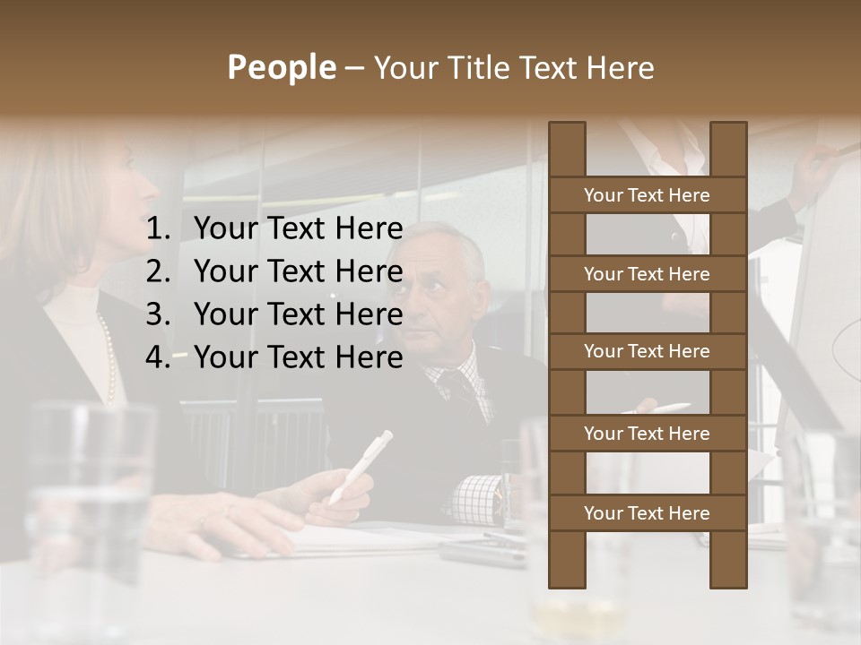 Businesswoman Giving Presentation PowerPoint Template