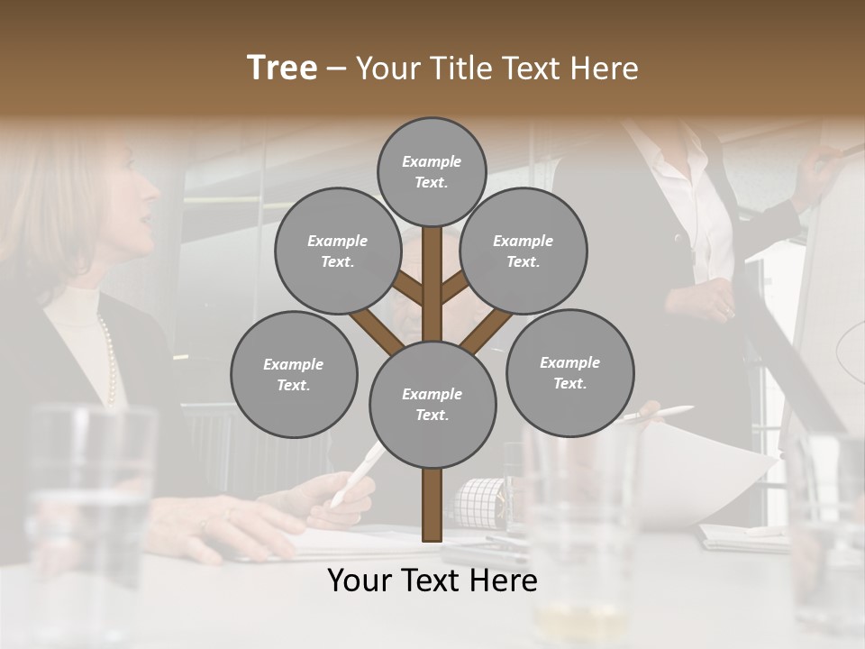 Businesswoman Giving Presentation PowerPoint Template