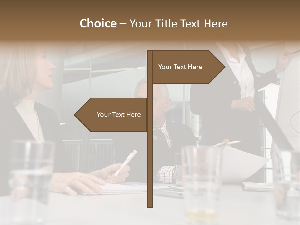 Businesswoman Giving Presentation PowerPoint Template