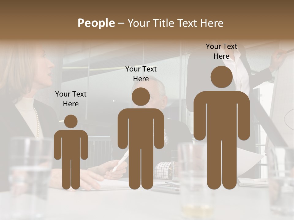 Businesswoman Giving Presentation PowerPoint Template