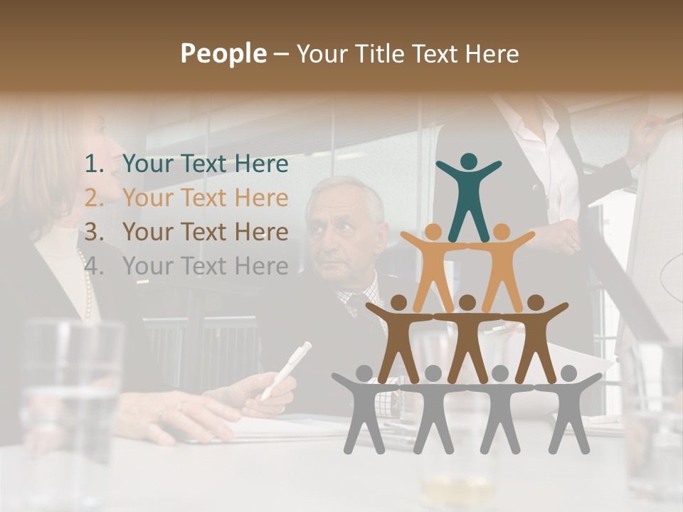 Businesswoman Giving Presentation PowerPoint Template