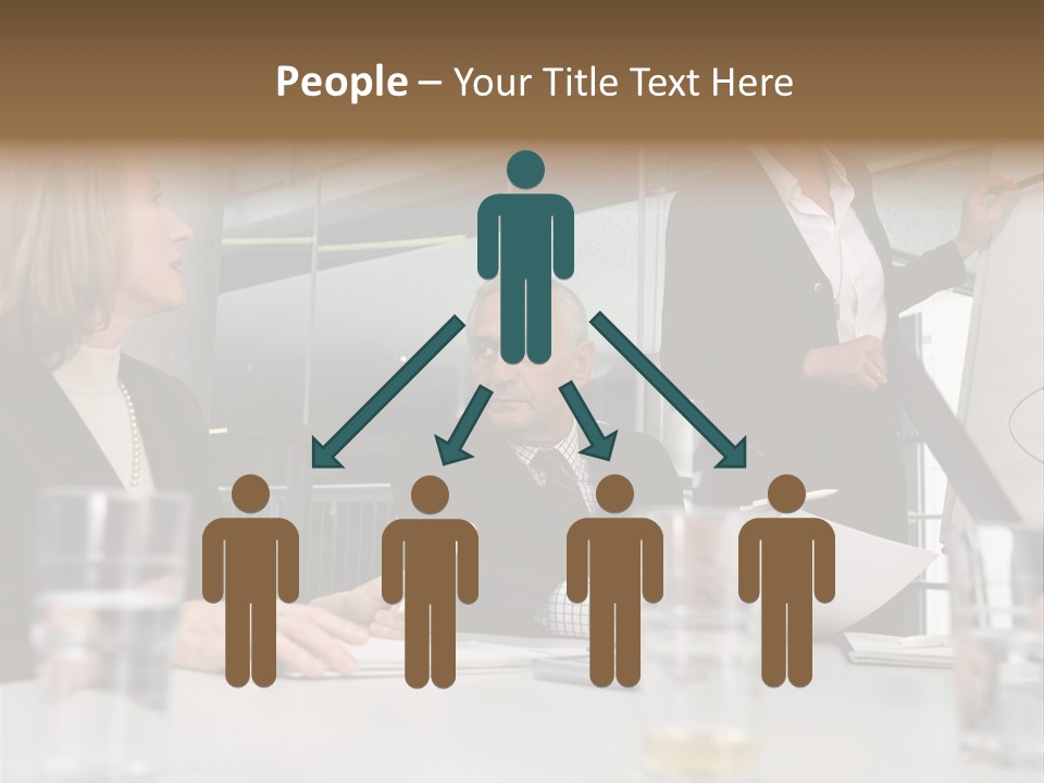 Businesswoman Giving Presentation PowerPoint Template