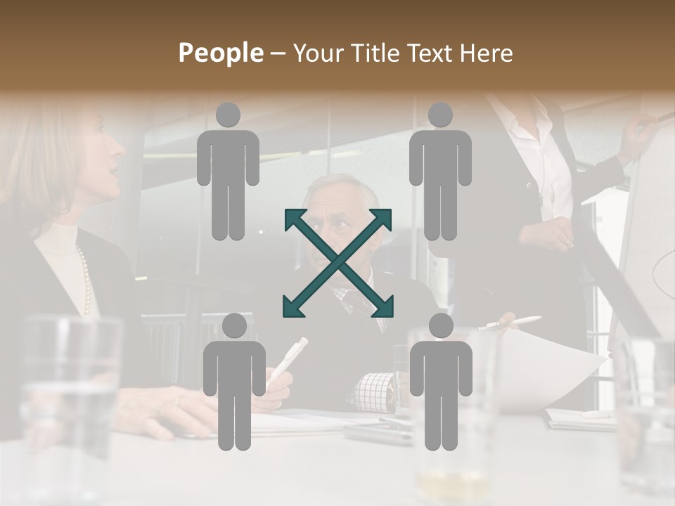 Businesswoman Giving Presentation PowerPoint Template