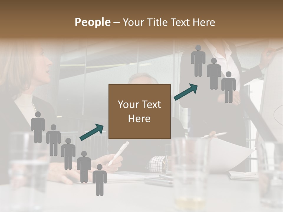 Businesswoman Giving Presentation PowerPoint Template