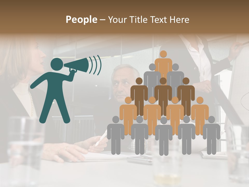 Businesswoman Giving Presentation PowerPoint Template