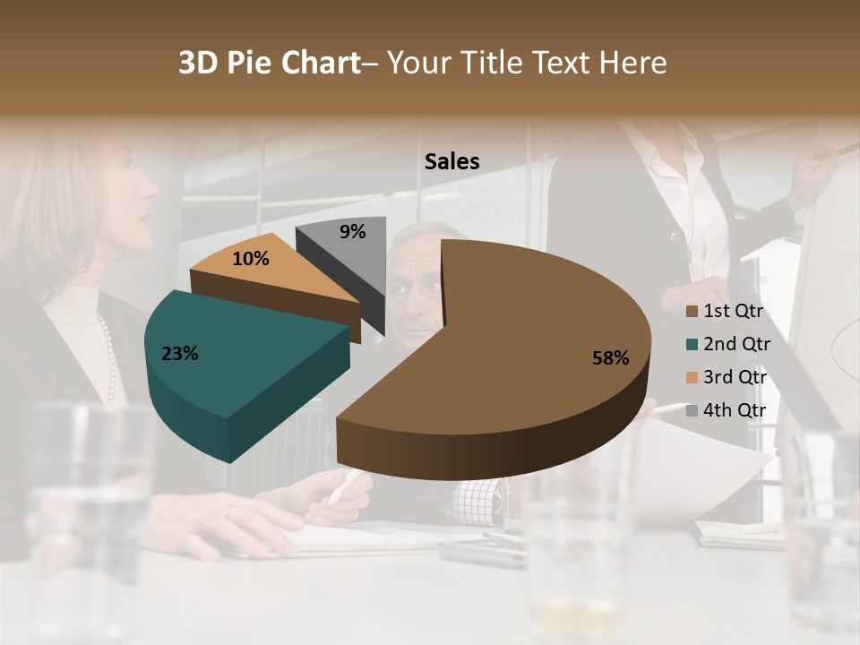 Businesswoman Giving Presentation PowerPoint Template