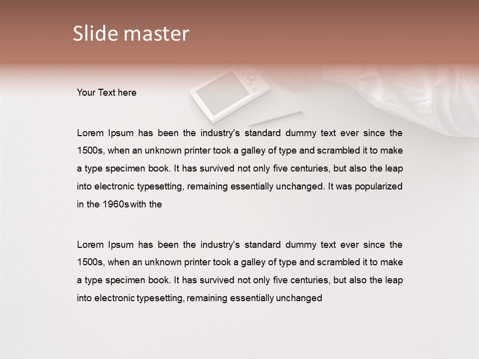 Royaltyfree Handheldcomputer Cropped PowerPoint Template