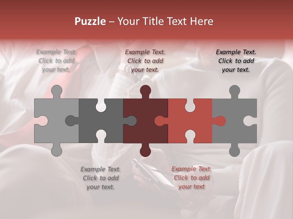 Business People In A Taxi PowerPoint Template