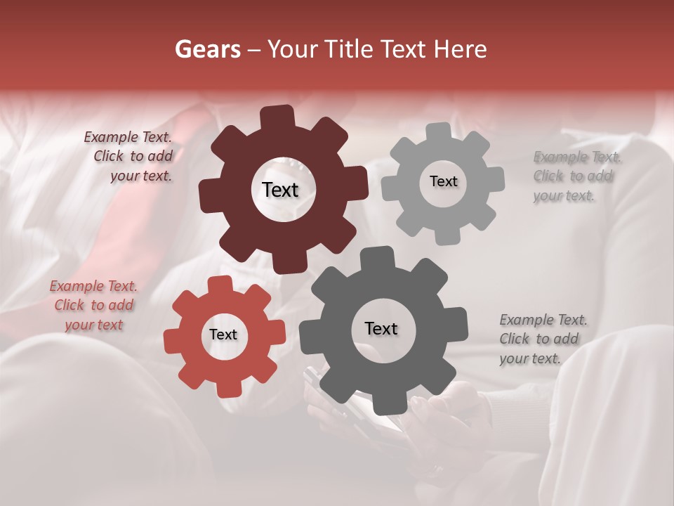 Business People In A Taxi PowerPoint Template